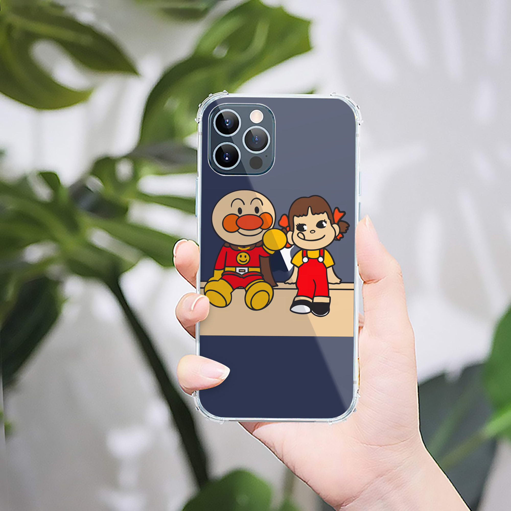 （画像用） アンパンマン Anpanman 【iPhone 12シリーズ対応】透明スマホケース（クリアソフトケース）